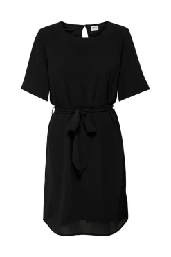 Vestido Curto De Manga 2/4 E Decote Redondo