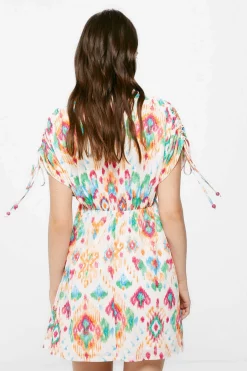 Vestido Curto Estampado Etnico