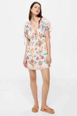 Vestido Curto Estampado Etnico