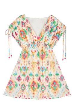 Vestido Curto Estampado Etnico