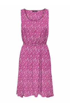 Vestido Curto Estampado Sem Mangas