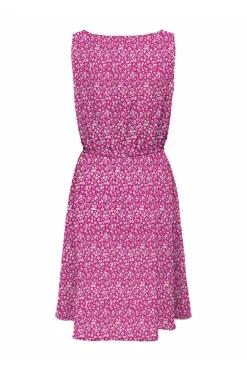 Vestido Curto Estampado Sem Mangas