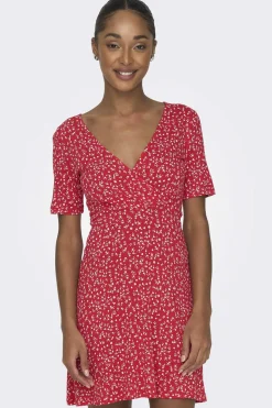 Vestido Curto Gola Em Bico