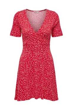 Vestido Curto Gola Em Bico