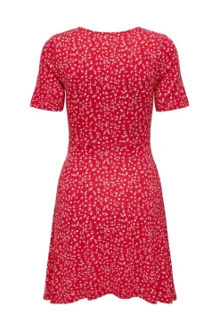 Vestido Curto Gola Em Bico