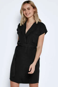 Vestido De Camisa Curta Lyocell