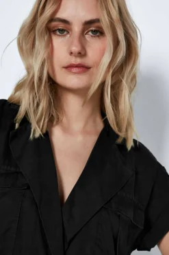 Vestido De Camisa Curta Lyocell