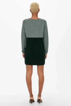 Vestido De Malha Cor Block