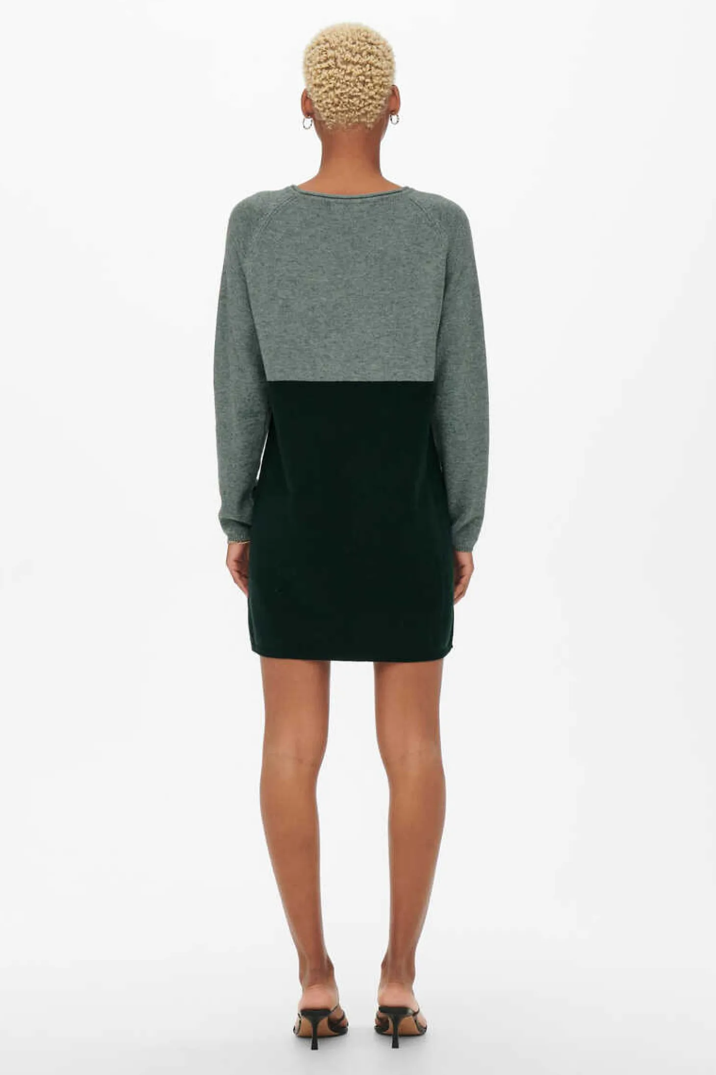 Vestido De Malha Cor Block