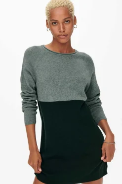 Vestido De Malha Cor Block