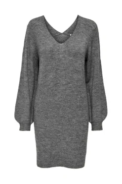 Vestido De Malha Gola Em Bico