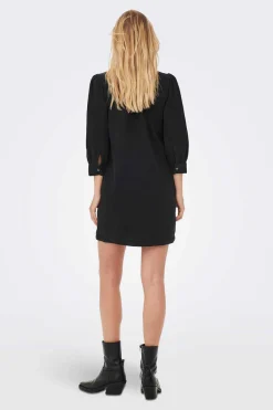 Vestido Denim Manga Comprida