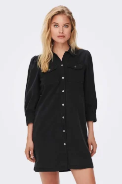 Vestido Denim Manga Comprida