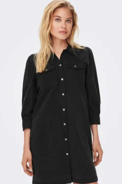 Vestido Denim Manga Comprida