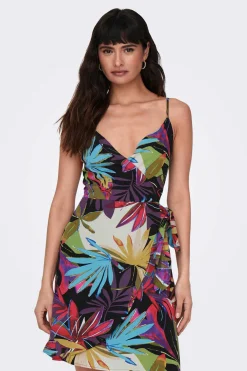 Vestido Detalhe Laco Com Linho