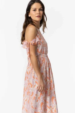 Vestido Estampado De Manga Cava