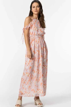 Vestido Estampado De Manga Cava