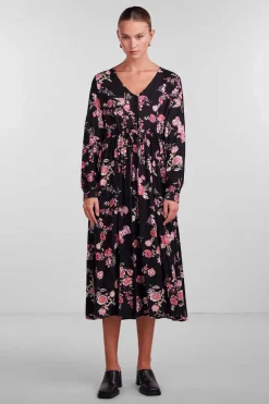 Vestido Midi Com Estampado Floral