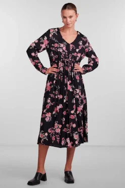 Vestido Midi Com Estampado Floral