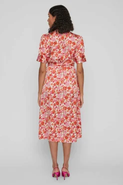 Vestido Midi De Manga Curta