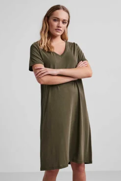 Vestido Midi De Tencel