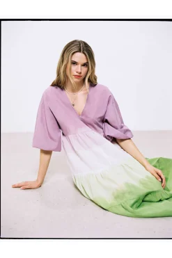 Vestido Midi Dip Dye