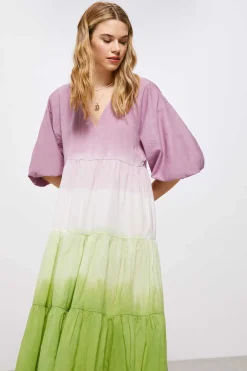 Vestido Midi Dip Dye