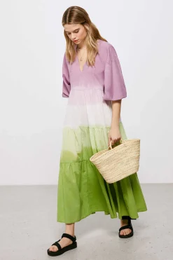 Vestido Midi Dip Dye