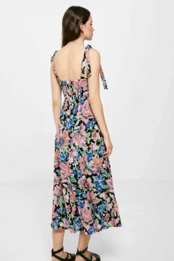 Vestido Midi Estampado Alcas Laco