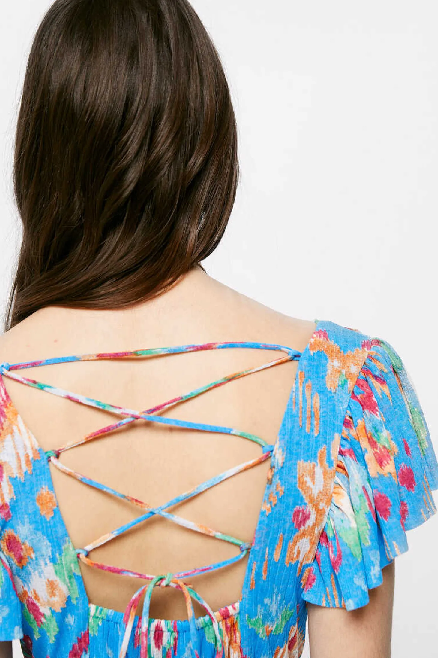 Vestido Midi Estampado Costas Zigzag