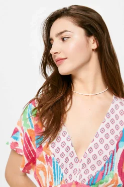 Vestido Midi Estampado Lacos