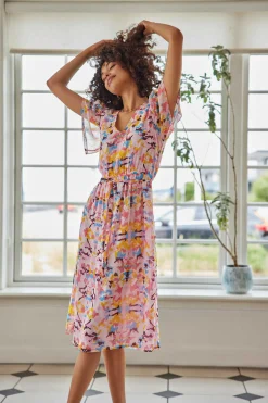 Vestido Midi Manga Curta