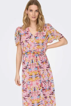 Vestido Midi Manga Curta