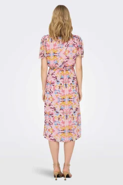 Vestido Midi Manga Curta