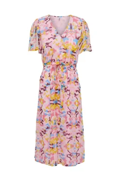 Vestido Midi Manga Curta